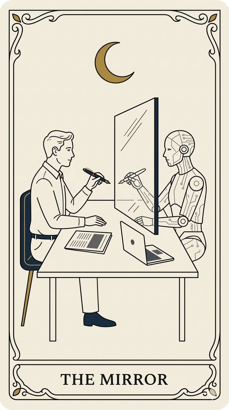 AI, But Make It Pay — tarot card illustration